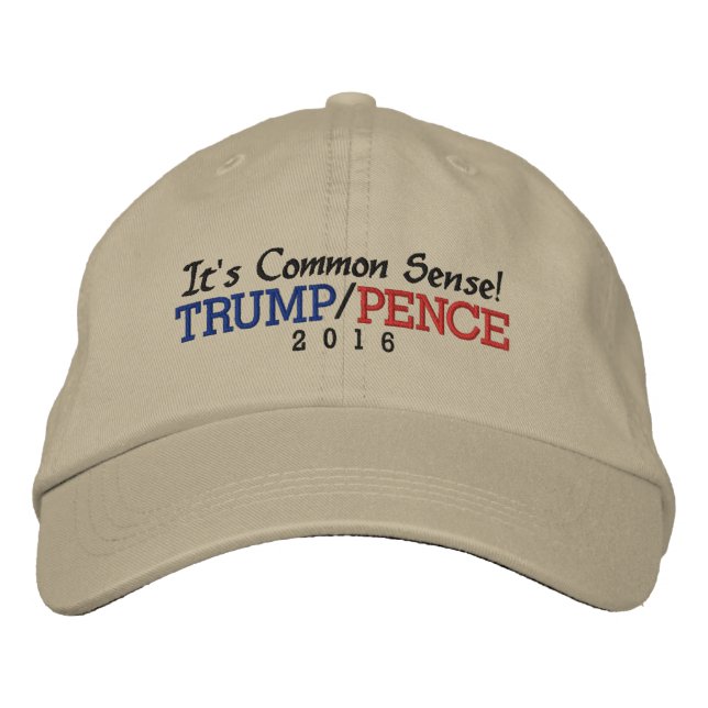 It's Common Sense Trump Pence 2016 Embroidered Hat (Front)