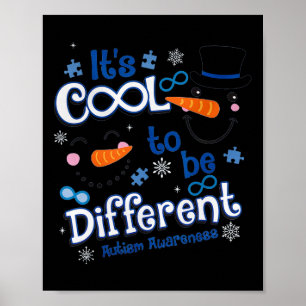 It's Cool Christmas To Be Different - Autism Aware Poster