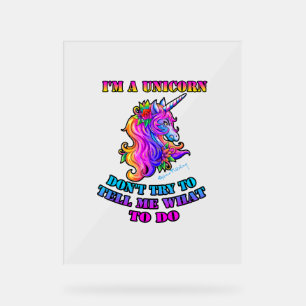 It's Cool to be Different Dabbing Unicorn Autism A Acrylic Sign
