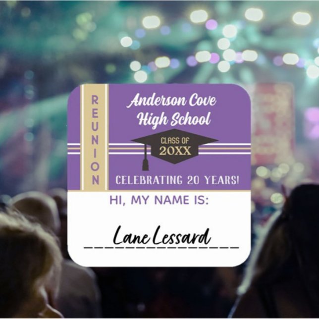 It's Customized! Class Reunion Name tag Sticker (Creator Uploaded)
