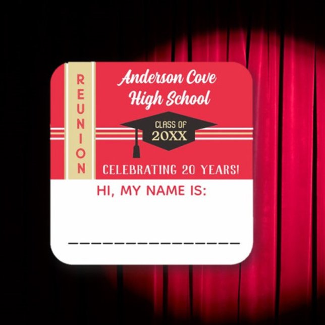 It's Customized! Class Reunion Name tag Sticker (Creator Uploaded)
