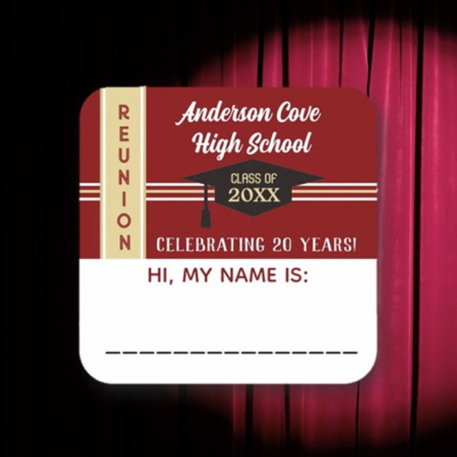 It's Customized! Class Reunion Name tag Sticker (Creator Uploaded)