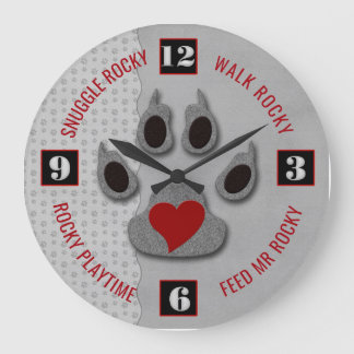 It's Doggie Time for the Pet Lover Large Clock