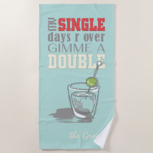 It's Doubles Time Red ID421 Beach Towel