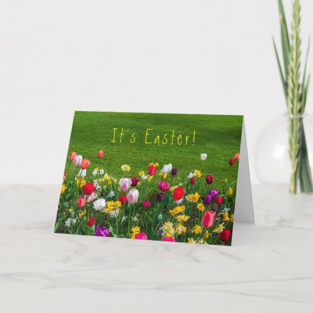 It's Easter Floral Holiday Card (Front)