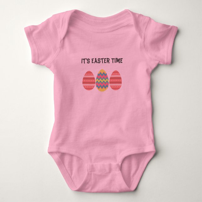 It's Easter time   Baby Bodysuit (Front)