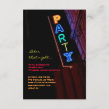 IT'S ELECTRIC! NEON SIGN Bar Mitzvah Reply Card