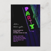 IT'S ELECTRIC! NEON SIGN Sweet Sixteen Reply Card