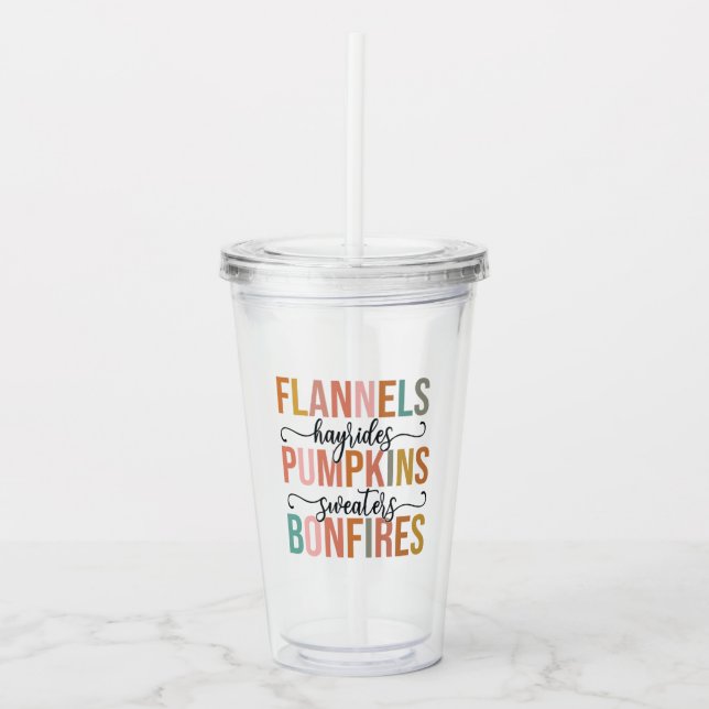 It's Fall Again Acrylic Tumbler (Front)
