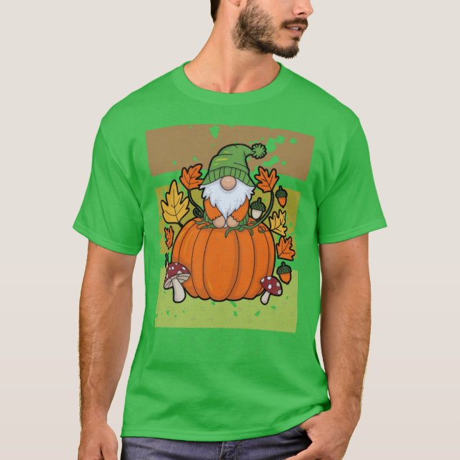 Its Fall Pumpkin Gnome Autumn Tree funny funny of  T-Shirt (Front)