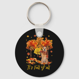 It's Fall Yall Australian Cattle Dog Tree Pumpkin Keychain