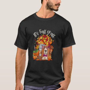 It's Fall Y'all Basset Hound Pumpkin Fall Autumn T-Shirt