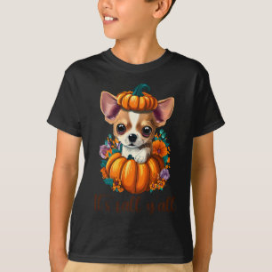 Its Fall Y'all cute floral Pumpkin Chihuahua Hallo T-Shirt