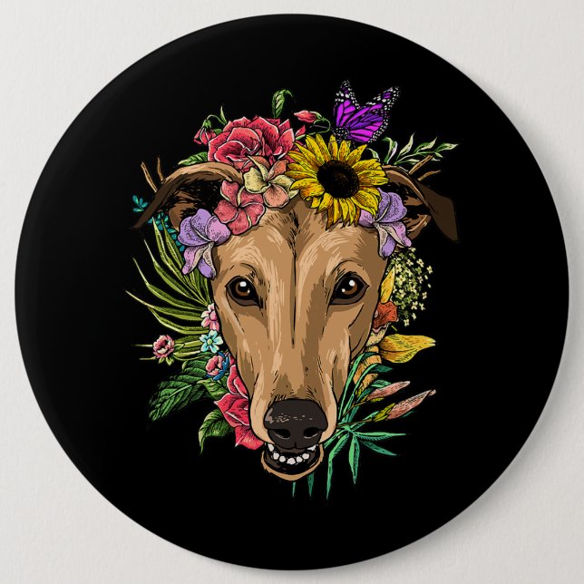 Its Fall Yall Cute Poodle Autumn Tree Fall Leaves  6 Inch Round Button (Front)