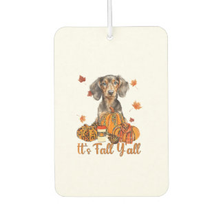 Its Fall Y'all Dachshund Dog Fall Scarf Autumn Pum Air Freshener