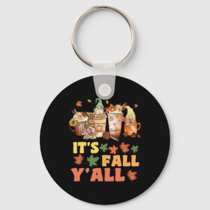 It's Fall Y'all Football Gnome Happy Fall Y’all Wo Keychain