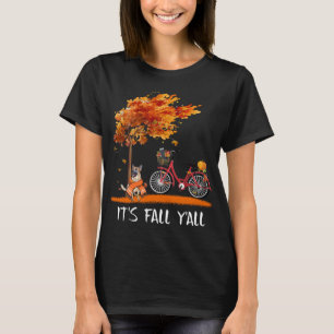 It's Fall Y'all German Shepherd Bike Pumpkin Spice T-Shirt