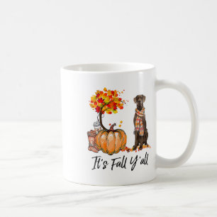 It's Fall Y'all Great Dane Dog Lovers Thanksgiving Coffee Mug