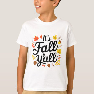 It's Fall Yall Halloween Bats Pumpkin Fall Hallowe T-Shirt