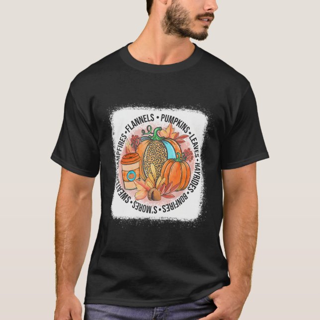 It's Fall Y'all Happy Fall Vibes Autumn Leaves T-Shirt (Front)