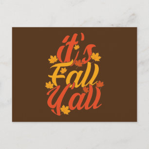 Its Fall Yall,It's Fall Y'all Autumn Greeting Card