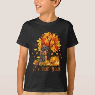 It's Fall Y'all Labrador Black Lab Halloween Thank T-Shirt