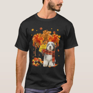 It's Fall Y'all Old English Sheepdog Autumn Tree F T-Shirt