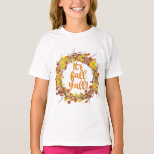 It's Fall Y'all Orange Autumn Leaves T-Shirt