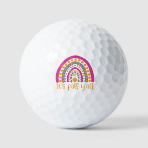 It's fall y'all pumpkin rainbow golf balls