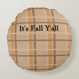 It's Fall Y'all Round Pillow