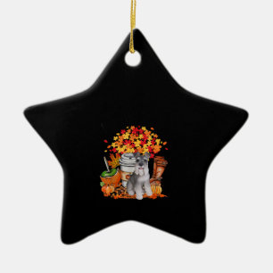 its fall yall schnauzer dog halloween thanksgiving ceramic ornament