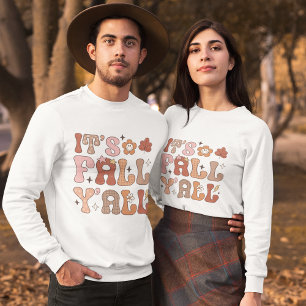 It's Fall Y'all Summer Vibe Pink Floral Autumn T-Shirt