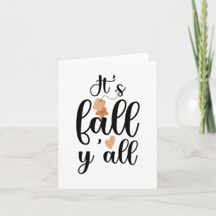 It's fall y'all, tea bag note card