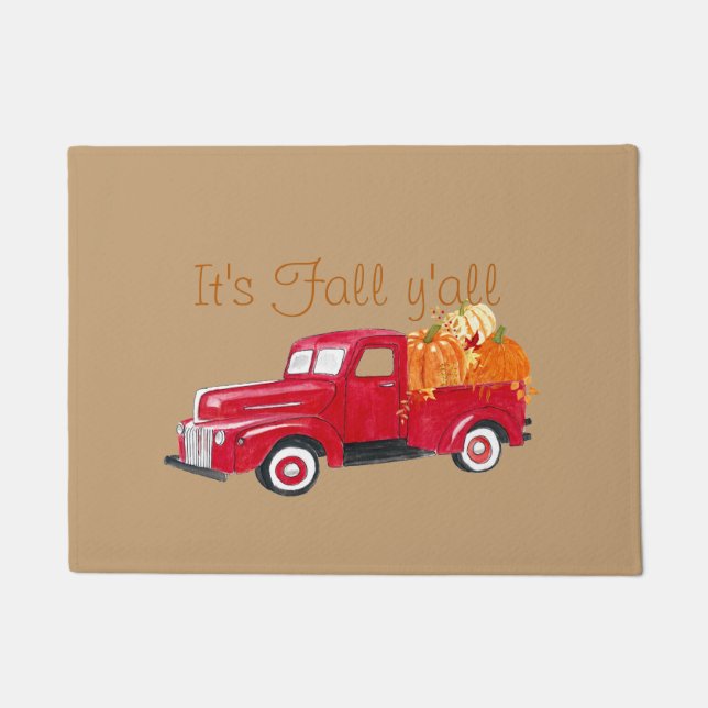 It's Fall y'all Vintage Truck Door Mat (Front)