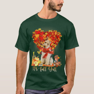 Its Fall Yall Wire Fo Terrier Dog Lovers Thanksgiv T-Shirt