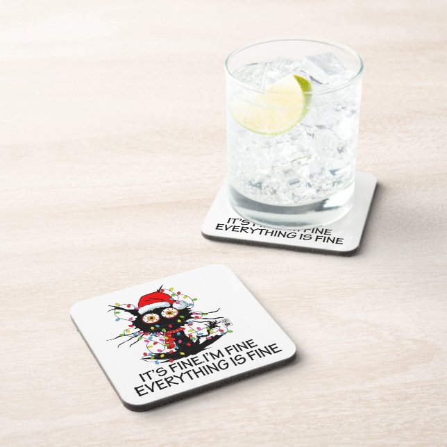 It's Fine! Cork-backed Coasters (Right Side)