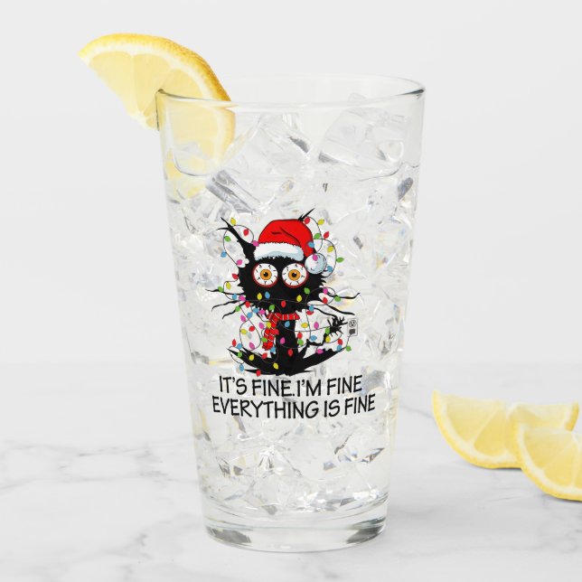 It's Fine! Glass Tumbler (Front Ice)