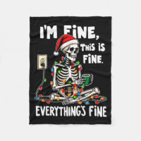 It's Fine I'm Fine Everything Is Fine Christmas Sk