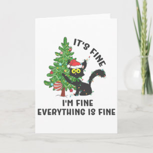 It's Fine Im Fine Everything Is Fine Elf Xmas Matc Card