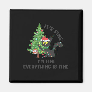 It's Fine Im Fine Everything Is Fine Elf Xmas Matc Magnet