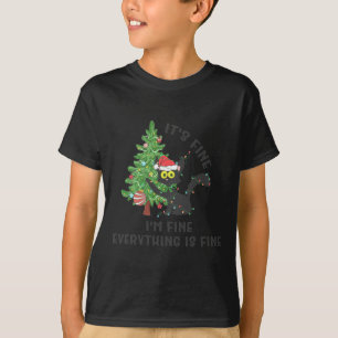 It's Fine Im Fine Everything Is Fine Elf Xmas Matc T-Shirt