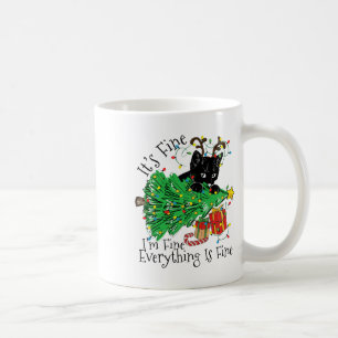 It's Fine I'm Fine Everything Is Fine Fun Christma Coffee Mug