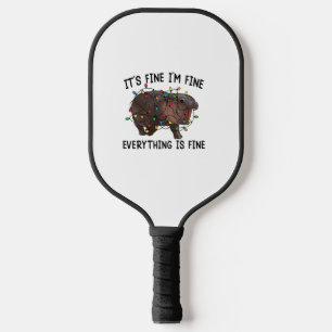 It's Fine I'm Fine Everything Is Fine Moo Deng Bab Pickleball Paddle