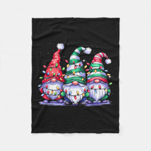 It's Fine We're Fine Everything Is Fine Gnome Teac Fleece Blanket