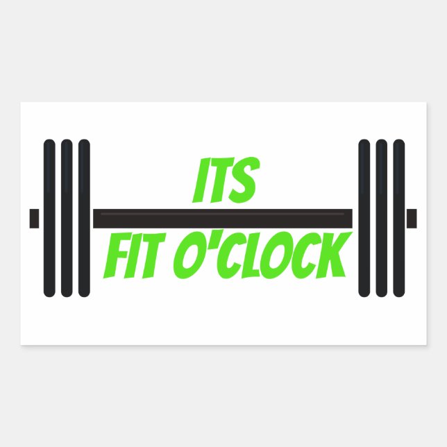 Its Fit O'clock Bodybuilding Barbell Sticker (Front)