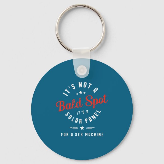 It's For Not Bald Spot Solar Panel Keychain (Front)