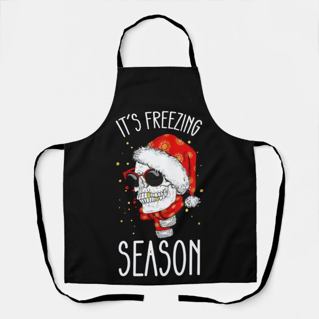 It's Freezing Season Winter Snow Christmas Holiday Apron (Front)