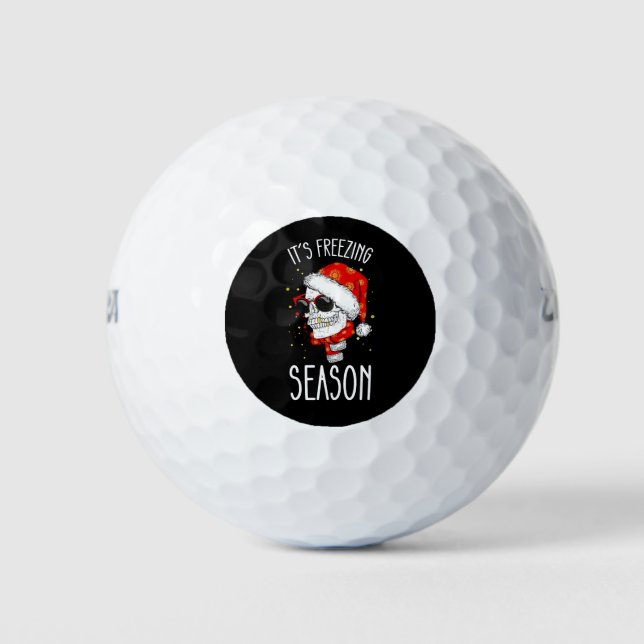 It's Freezing Season Winter Snow Christmas Holiday Golf Balls (Front)