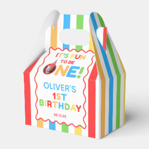 Its Fun To Be One 1st Birthday Photo Colorful Favor Box