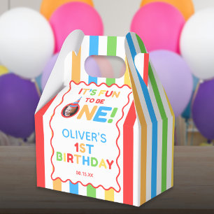 Its Fun To Be One 1st Birthday Photo Colourful Favor Box
